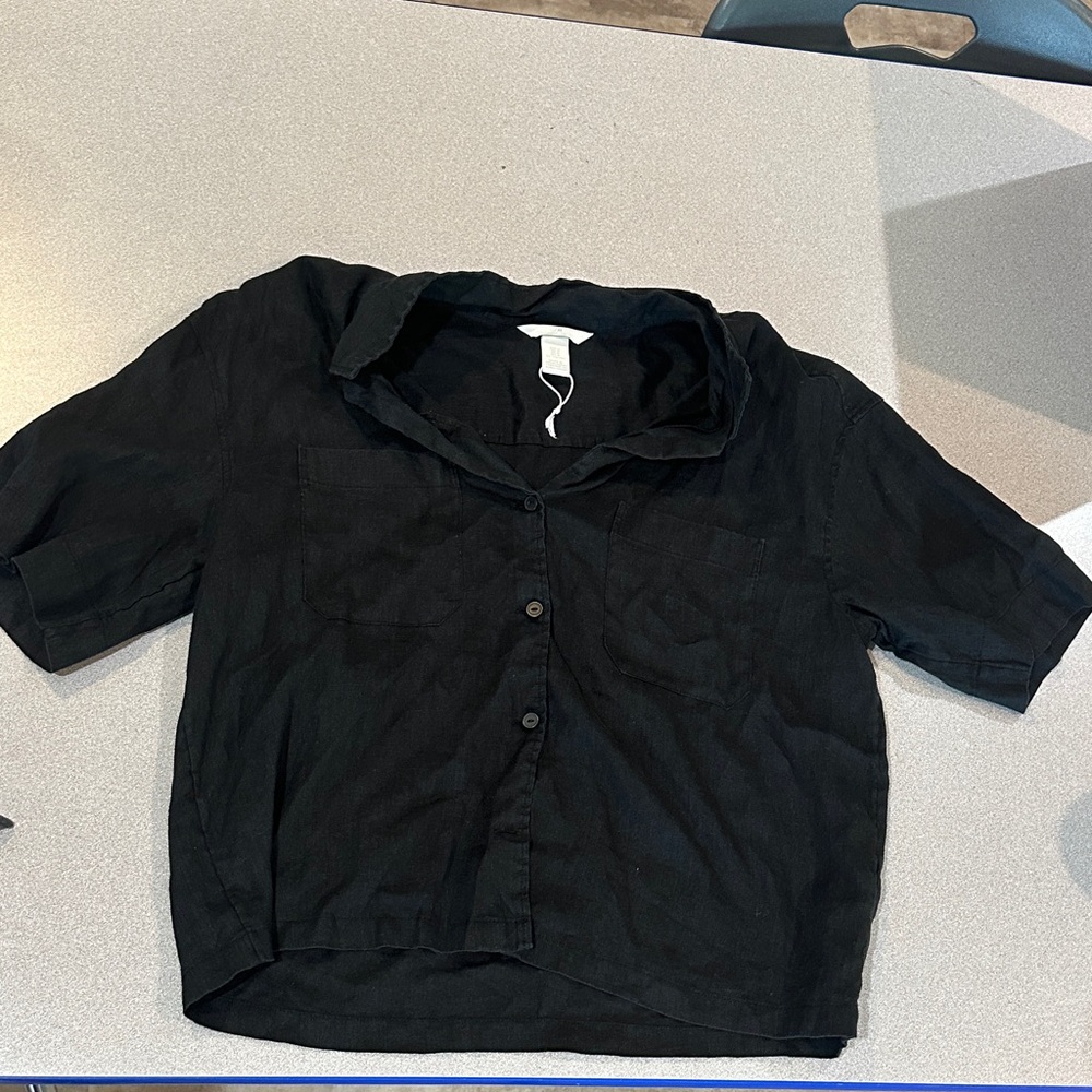 H&M Charcoal Linen Shirt
